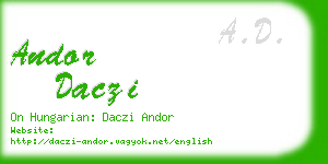 andor daczi business card